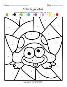 Color By Number – CleverLearner Preschool Resources