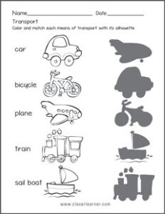 Forms of Transportation – CleverLearner Preschool Resources