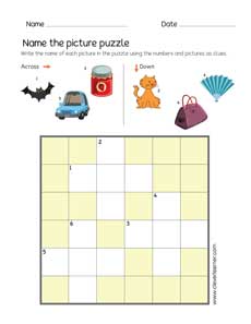 Picture puzzle printables for 6 year old kids