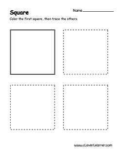 Free Square shape activities for preschool children